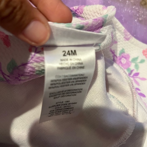 Blueberri Boulevard Girls Size 24 months Purple Floral Dress with Tulle and Coat - Picture 13 of 13